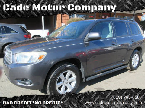 2009 Toyota Highlander for sale at Cade Motor Company in Lawrence Township NJ