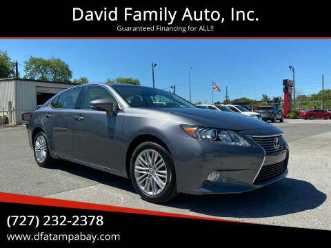 2013 Lexus ES 350 for sale at David Family Auto, Inc. in New Port Richey FL