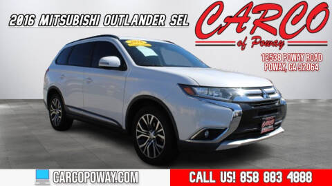 2016 Mitsubishi Outlander for sale at CARCO SALES & FINANCE - CARCO OF POWAY in Poway CA