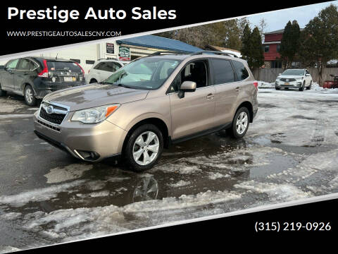 2014 Subaru Forester for sale at Prestige Auto Sales in Yorkville NY