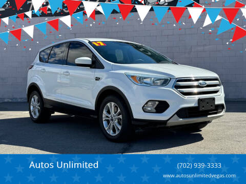 2017 Ford Escape for sale at Autos Unlimited in Las Vegas NV