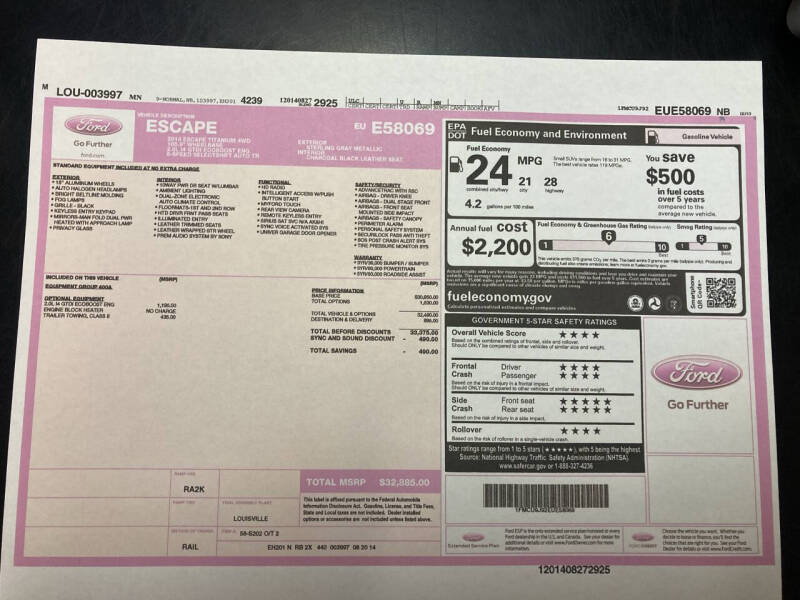 2014 Ford Escape Titanium