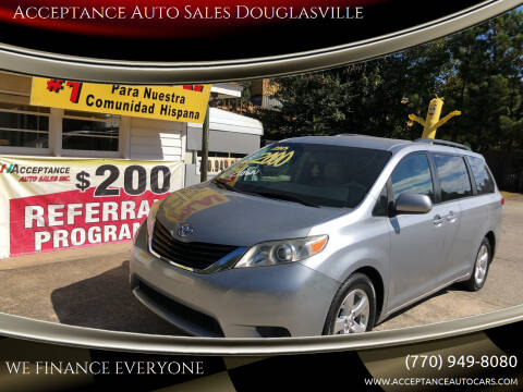 2013 Toyota Sienna for sale at Acceptance Auto Sales Douglasville in Douglasville GA