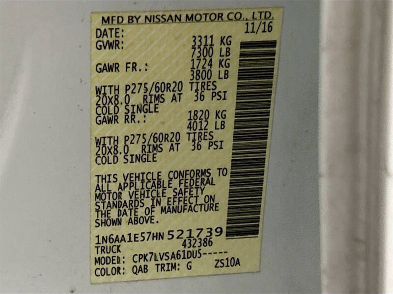 2017 Nissan Titan SL