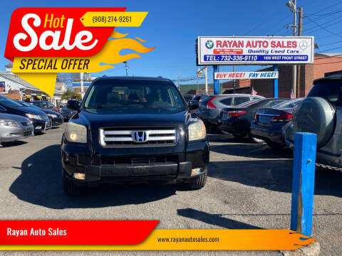 2008 Honda Pilot for sale at Rayan Auto Sales in Plainfield NJ