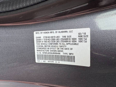 2018 Honda Odyssey EX