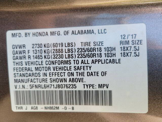2018 Honda Odyssey EX-L