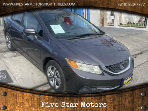 2015 Honda Civic for sale at Five Star Motors in North Hills CA