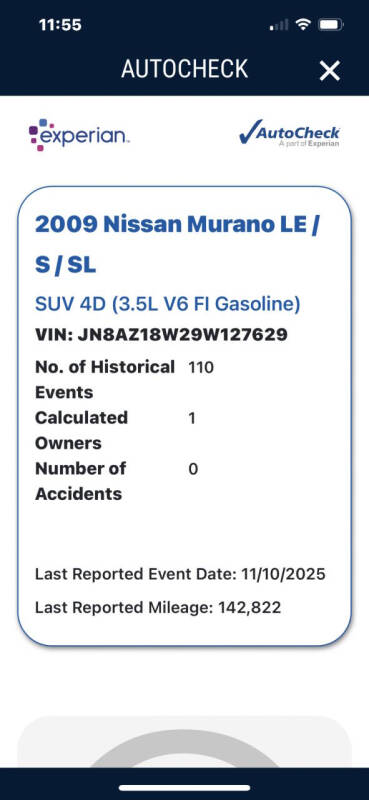 2009 Nissan Murano SL