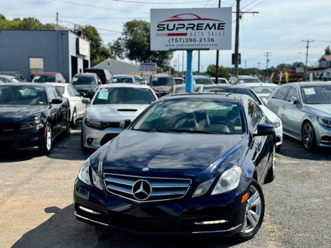 2012 Mercedes-Benz E-Class for sale at Supreme Auto Sales in Chesapeake VA