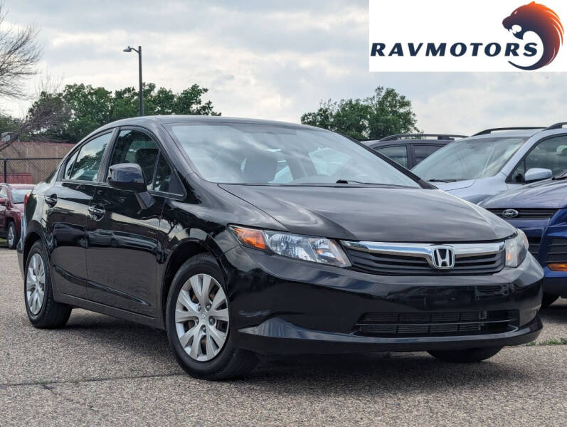 2012 Honda Civic for sale at RAVMOTORS- Burnsville in Burnsville MN