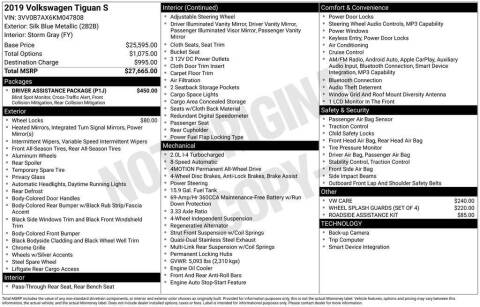 2019 Volkswagen Tiguan S 4Motion