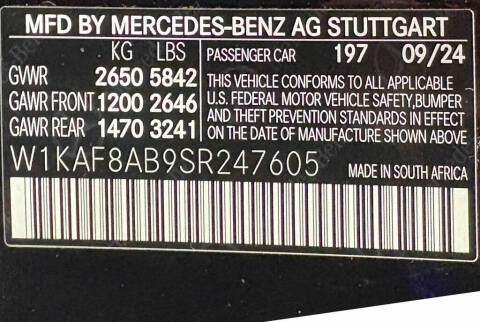 2025 Mercedes-Benz C-Class AMG C 63 S E Performance