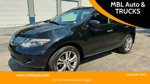 2009 Nissan Murano for sale at MBL Auto & TRUCKS in Woodford VA