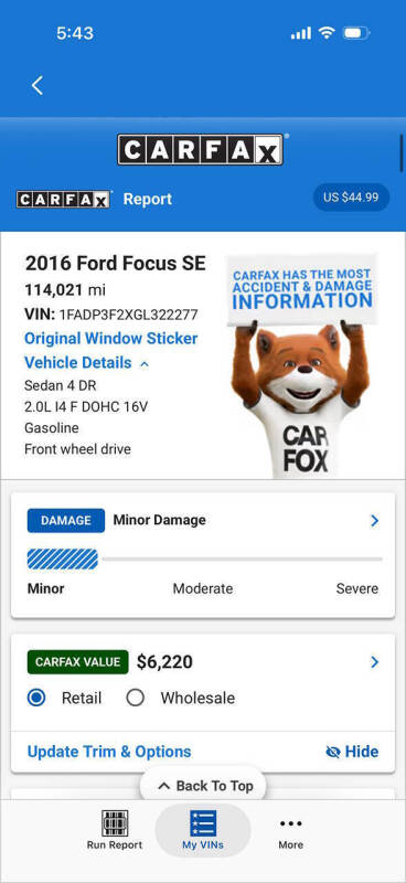 2016 Ford Focus SE