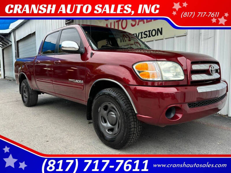 2004 Toyota Tundra for sale at CRANSH AUTO SALES, INC in Arlington TX