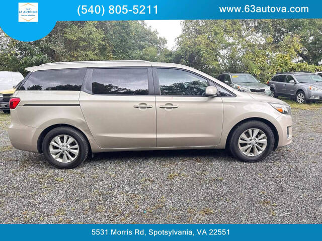 2016 Kia Sedona for sale at 63 Auto Inc in Spotsylvania, VA