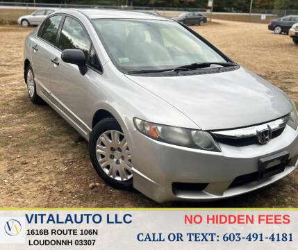 2010 Honda Civic for sale at VITALAUTO LLC in Loudon NH