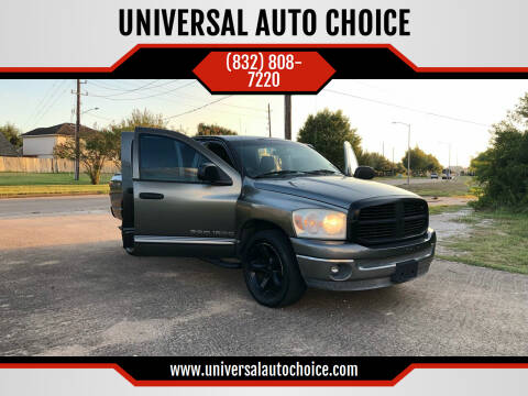 2007 Dodge Ram Pickup 1500 for sale at UNIVERSAL AUTO CHOICE in Houston TX