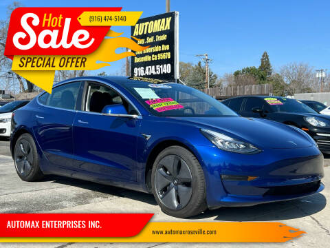 2020 Tesla Model 3 for sale at AUTOMAX ENTERPRISES INC. in Roseville CA