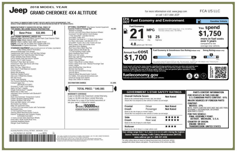 2018 Jeep Grand Cherokee Laredo