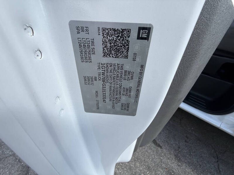 2018 GMC Savana 2500