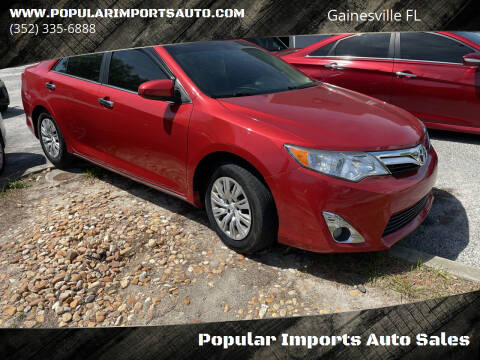2012 Toyota Camry for sale at Popular Imports Auto Sales in Gainesville FL