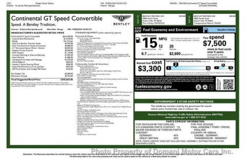 2016 Bentley Continental GT Speed