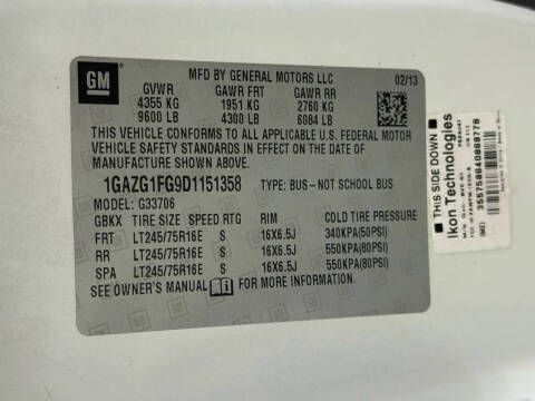 2013 Chevrolet Express LT 3500