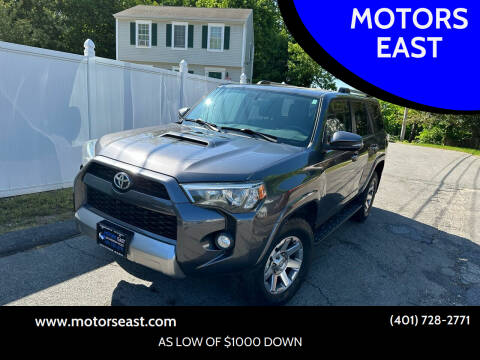 2016 Toyota 4Runner for sale at MOTORS EAST in Cumberland RI