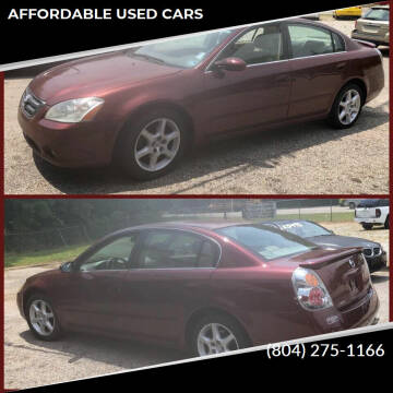 2002 Nissan Altima for sale at AFFORDABLE USED CARS in North Chesterfield VA