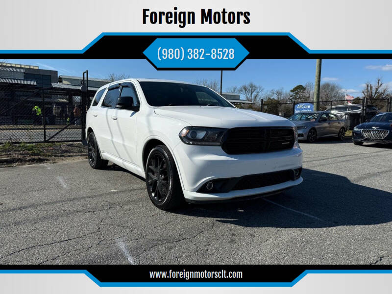 2015 Dodge Durango for sale at Foreign Motors in Kannapolis NC