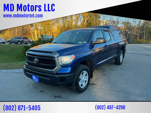 2014 Toyota Tundra for sale at MD Motors LLC in Williston VT