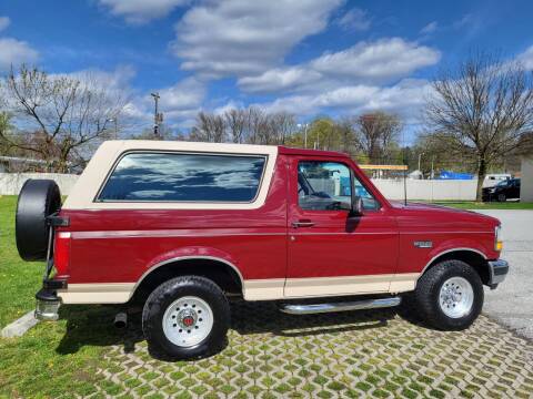 1992 Ford Bronco for sale at CROSSROADS AUTO SALES in West Chester PA