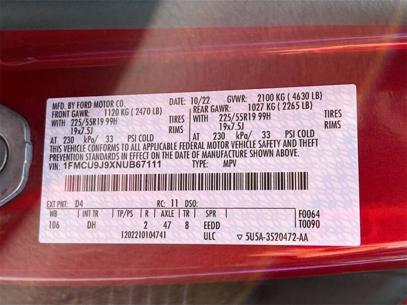 2022 Ford Escape Titanium