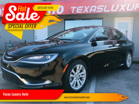 2015 Chrysler 200 for sale at Texas Luxury Auto in Cedar Hill TX