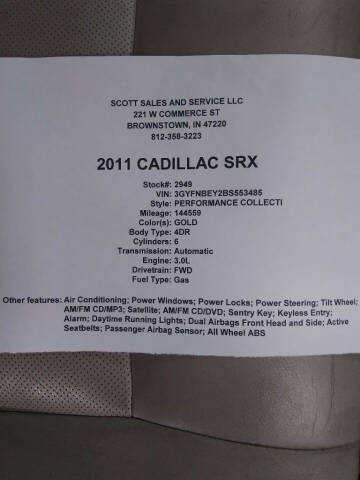2011 Cadillac SRX Performance Collection