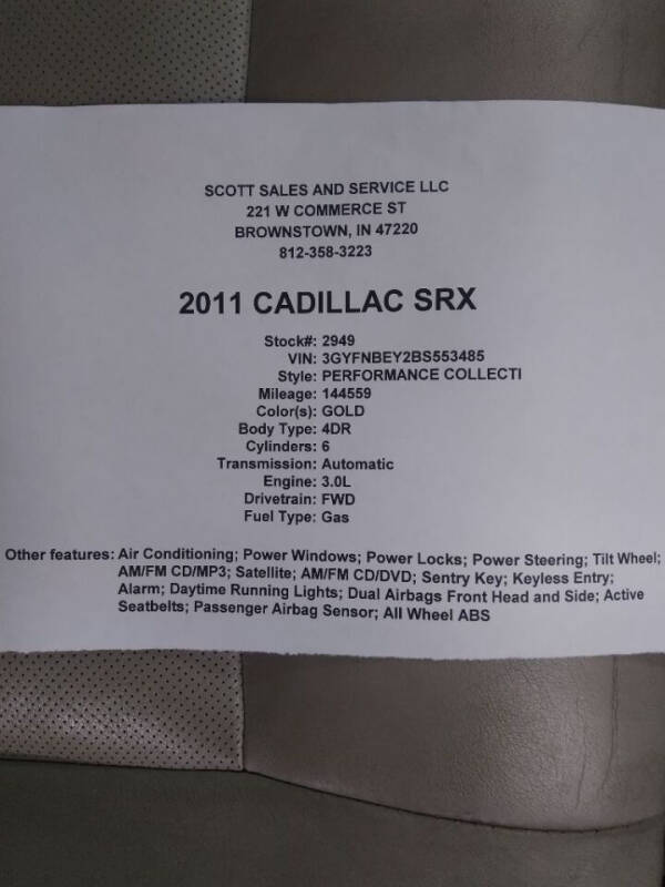 2011 Cadillac SRX Performance Collection