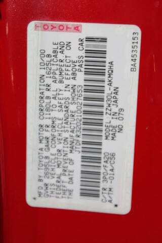 2001 Toyota MR2 Spyder