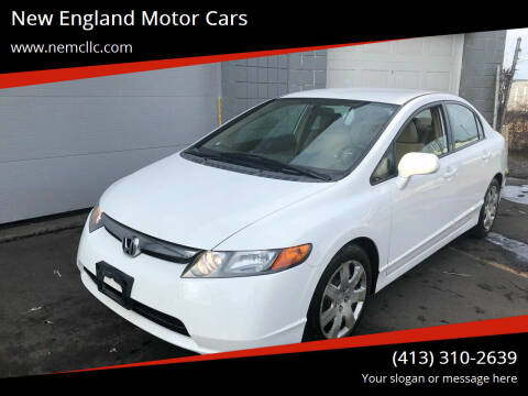 2008 Honda Civic for sale at New England Motor Cars in Springfield MA