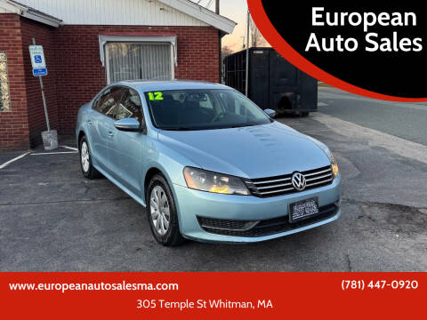 2012 Volkswagen Passat for sale at European Auto Sales in Whitman MA