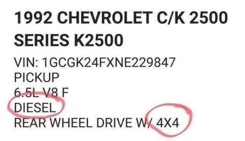 1992 Chevrolet C/K 2500 Series for sale at CLEAR CHOICE AUTOMOTIVE in Milwaukie OR