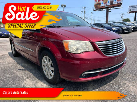 2012 Chrysler Town and Country for sale at Carpro Auto Sales in Chesapeake VA