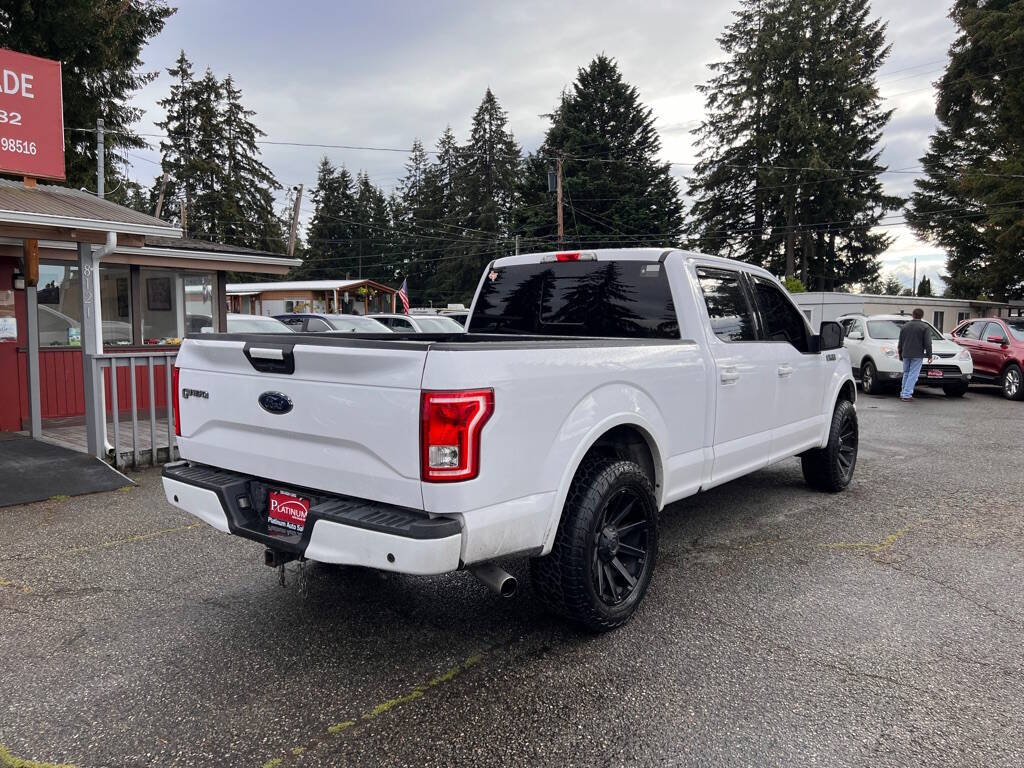 2015 Ford F-150 for sale at PLATINUM AUTO SALES INC in Lacey, WA