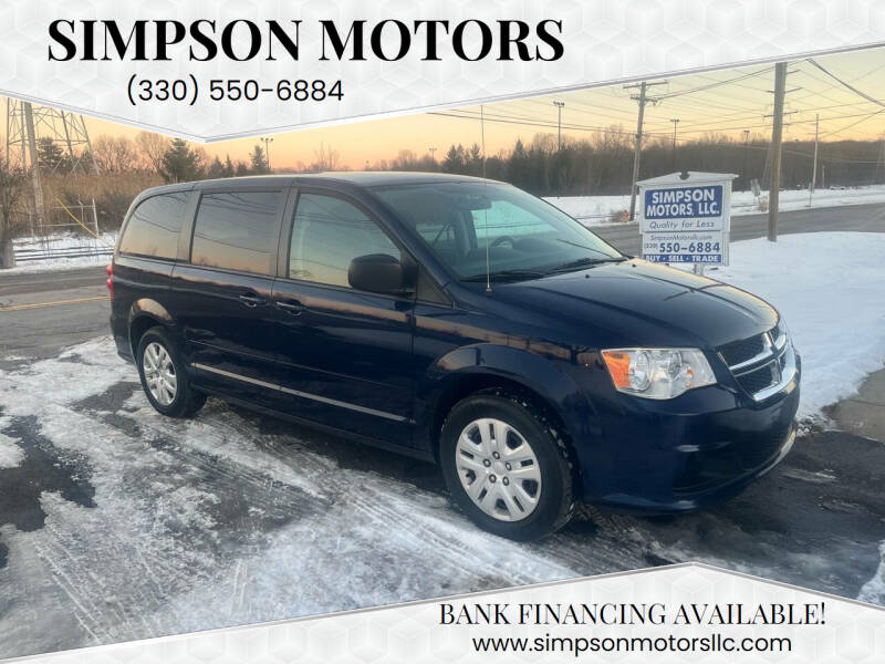 2017 Dodge Grand Caravan for sale at SIMPSON MOTORS in Youngstown OH