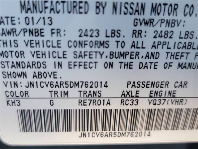 2013 Infiniti G37 Sedan x