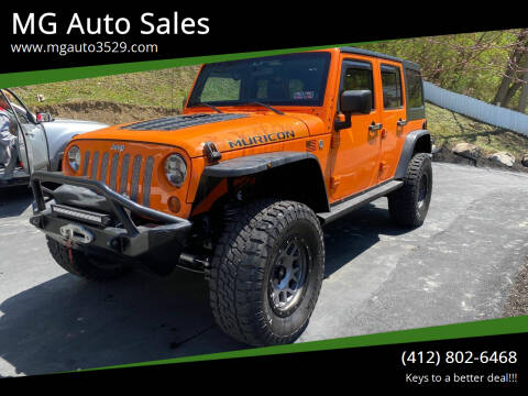 2012 Jeep Wrangler Unlimited for sale at MG Auto Sales in Pittsburgh PA