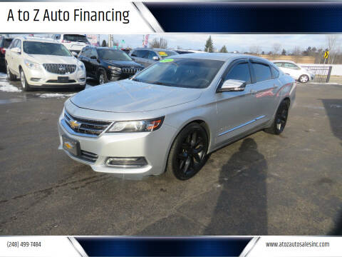 2015 Chevrolet Impala for sale at A to Z Auto Financing in Waterford MI