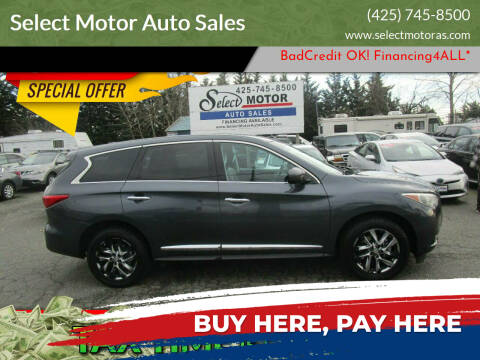 2013 Infiniti JX35 for sale at Select Motor Auto Sales in Lynnwood WA