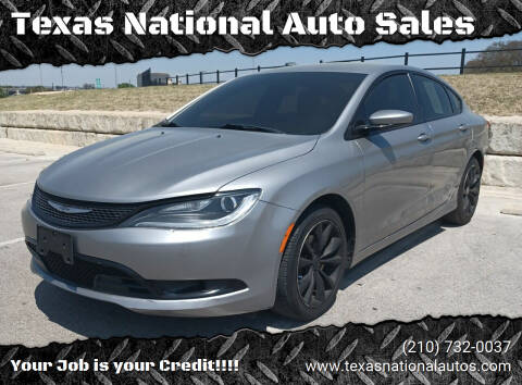 2015 Chrysler 200 for sale at Texas National Auto Sales in San Antonio TX